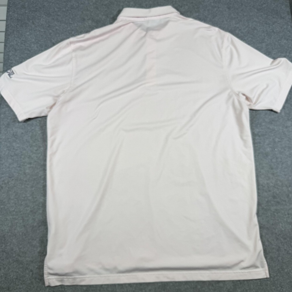 Peter Millar Polo Shirt Mens XL Pink Striped Summer Comfort Cowboys Golf Club - Picture 7 of 9